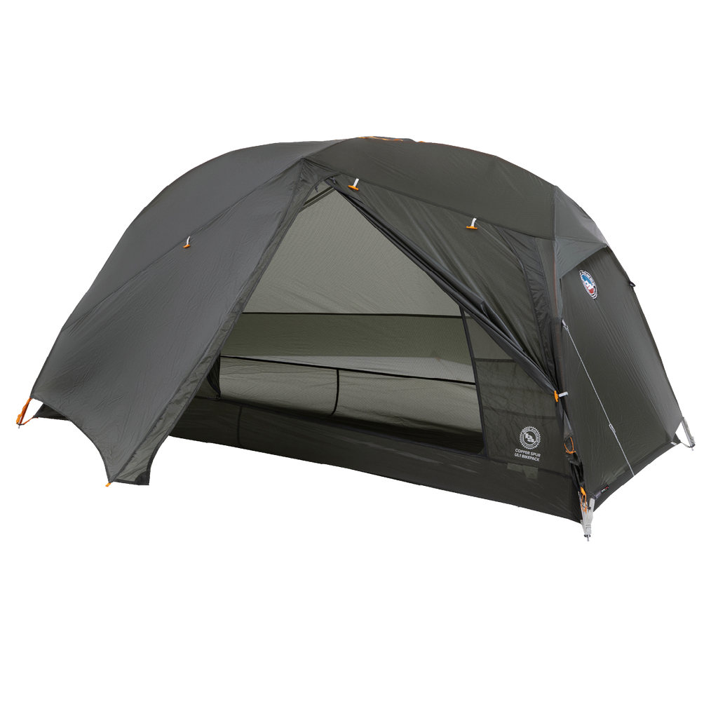 Copper Spur UL1 Bikepack with a rolled-up sleeping pad inside on a white background