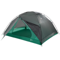 Green and gray tent on a white background