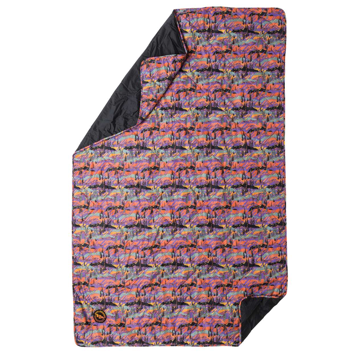 Multicolored quilt with a pattern on a white background