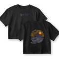 The W's Cosmic Sky T-Shirt by Big Agnes features a small front logo and a bold Cosmic Sky mountain, river, and sky graphic with “Big Agnes EST 2000” on the back. This black, limited edition tee is perfect for outdoor enthusiasts.